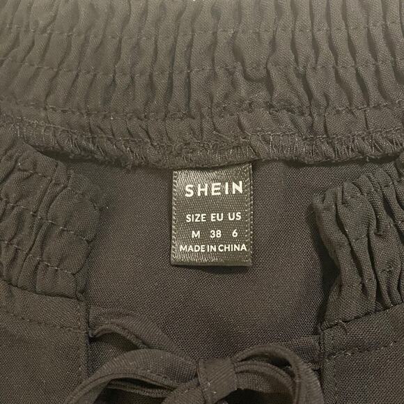 SHEIN Womens Black Long Sleeve Tiered Peasant Poet Dress | Size 6 - Picture 9 of 9